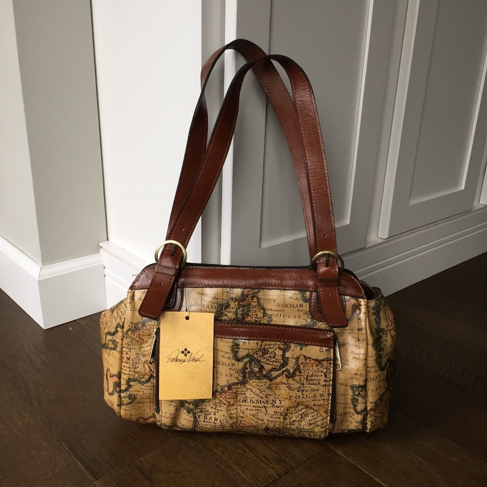 New NWT Patricia Nash European Map Waverley satchel purse tote NEW